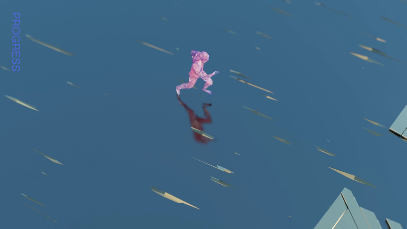 The Running Man is 3D CGI piece by Berlin-based artist Michael Tan.