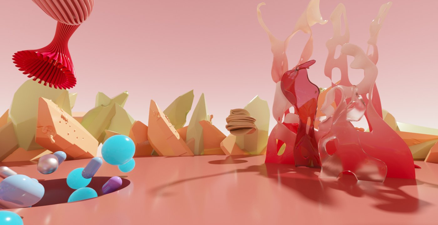 Screenshot of a 360 degree video animation of studio Universal Everything.