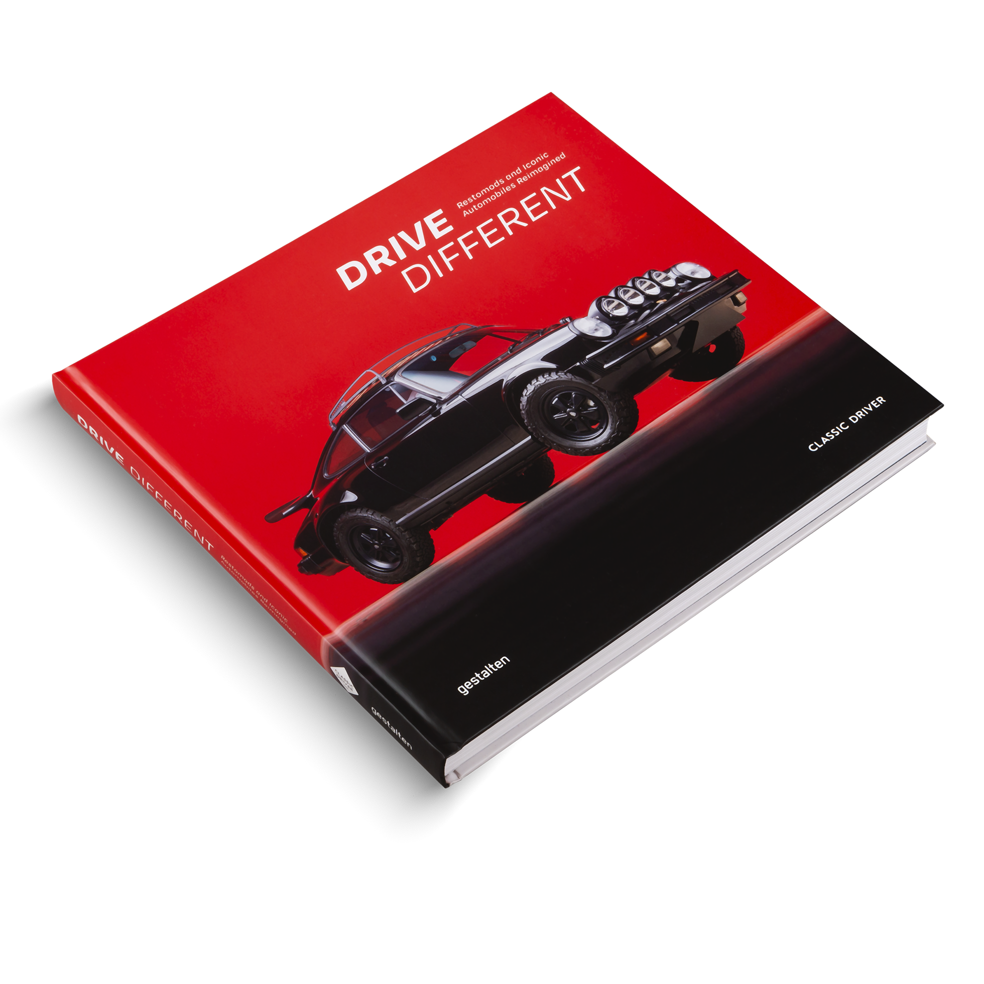 Book titled 'Drive Different' with a red cover and black spine on a white background