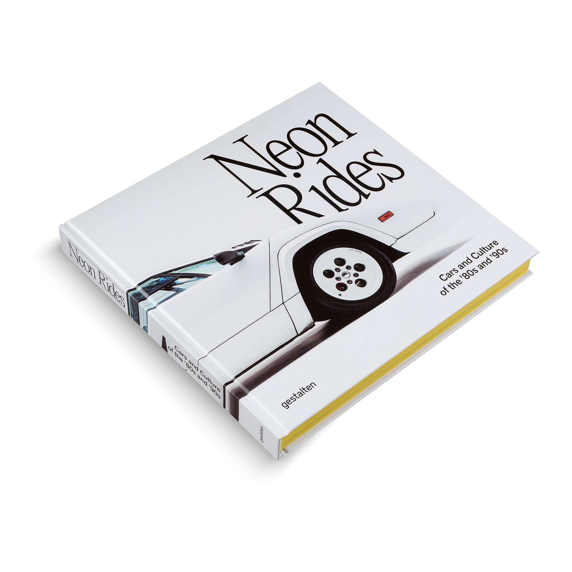 Book titled 'Neon Rides' on a white background