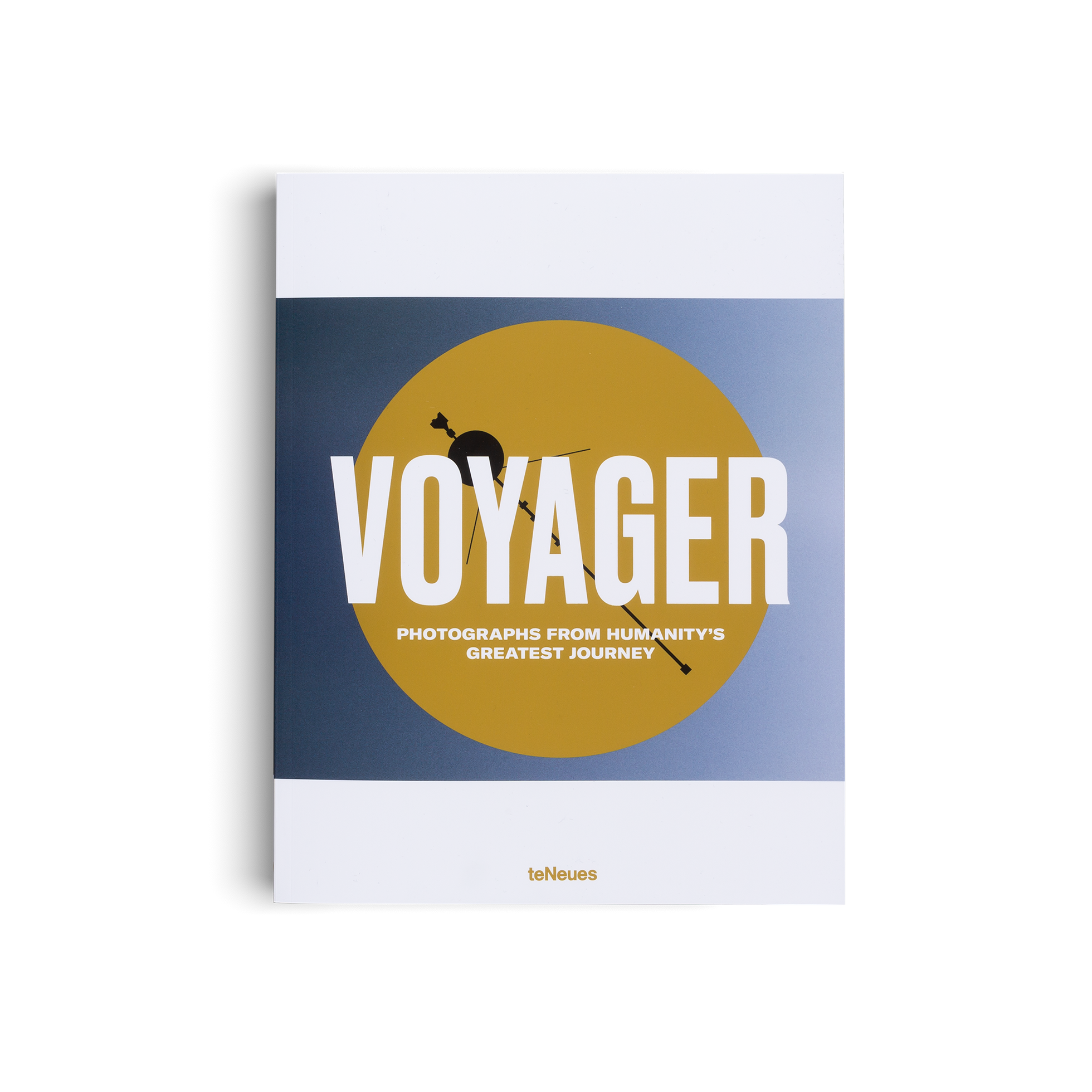 Book cover of 'Voyager' with a yellow circle and text on a white background