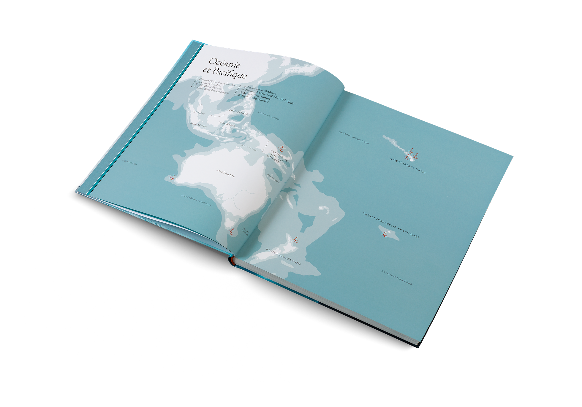 L'Océnie et le Pacifique sont régions idéales pour le surf. L'Atlas du surf vous présente les spots les plus excitants de la région.