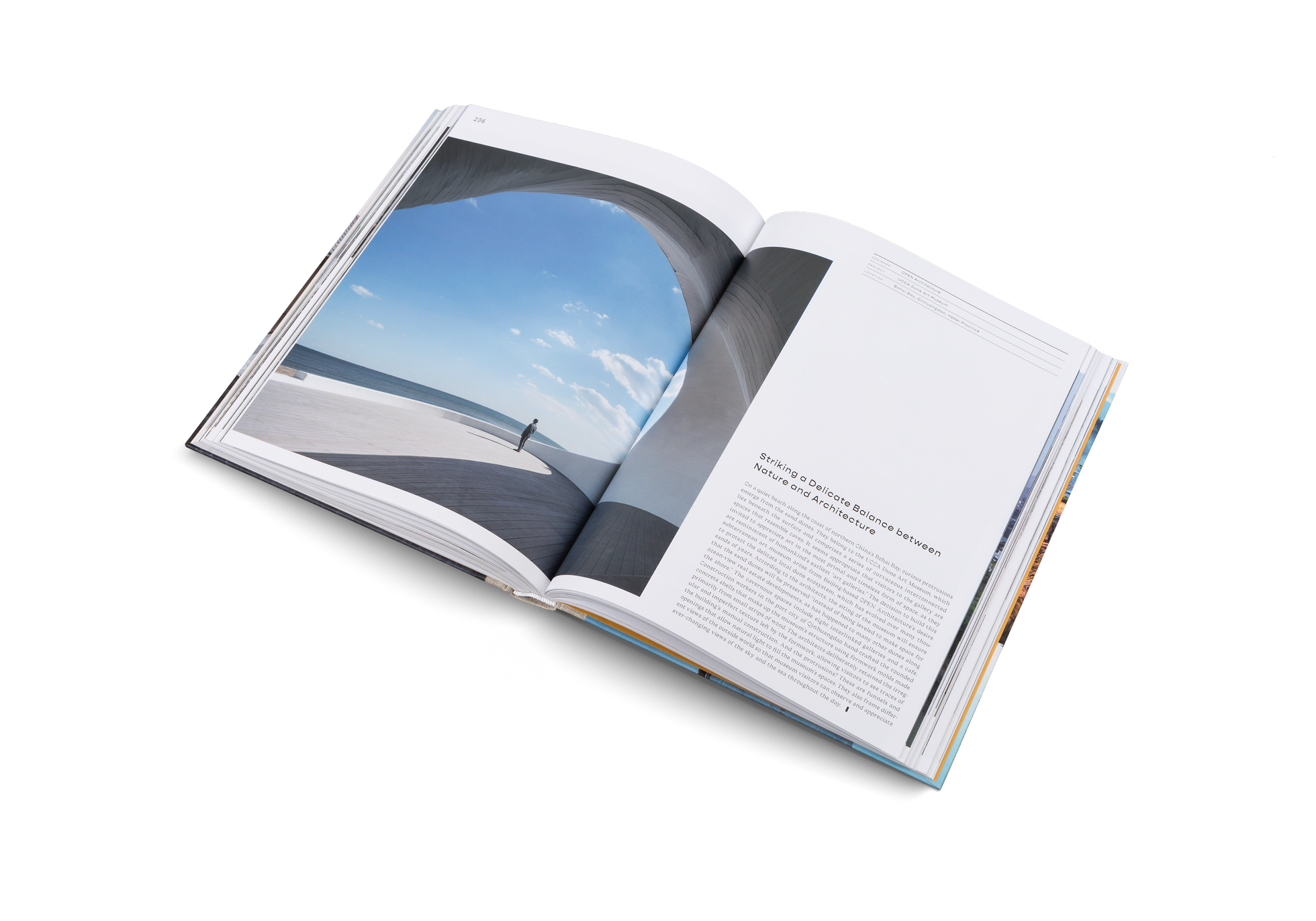 On a quiet beach along the coast of northern China’s Bohai Bay, curious protrusions emerge from the sand dunes. They belong to the UCCA Dune Art Museum, which lies beneath the surface and comprises a series of curvaceous interconnected spaces that resemble caves. Discover more in Beauty and the East, a book about new Chinese architecture by gestalten.