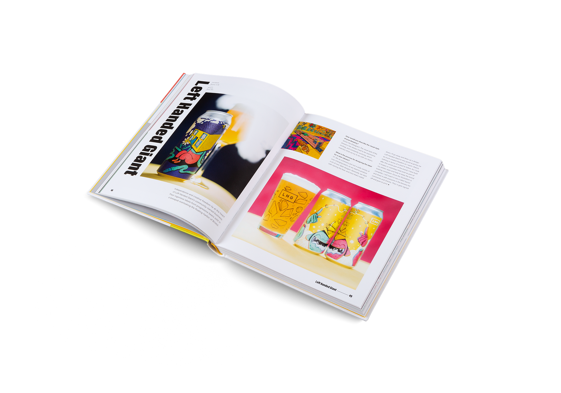 Independence and creative freedom lie at the heart of Left Handed Giant’s community-owned business. Their ingenious labels front progressive beers sold in a brewpub overlooking the floating harbor of Bristol. Find out more about this brewery in Craft Beer Design by Peter Monrad and gestalten