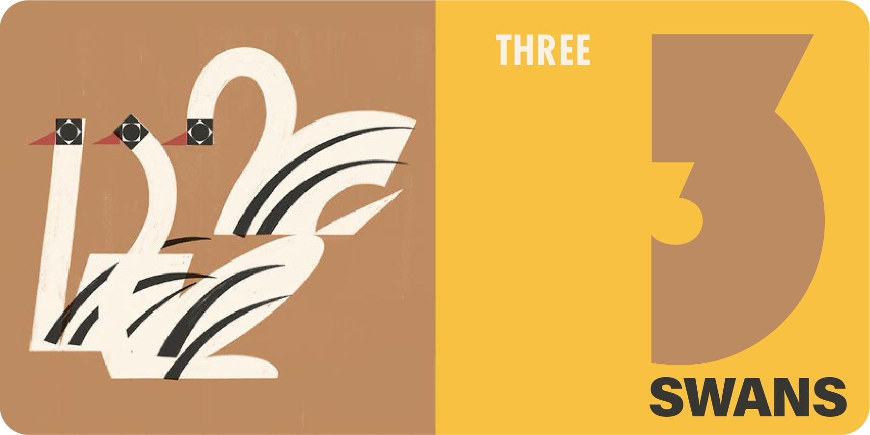 Three Swans in How Many Birds? by Little Gestalten