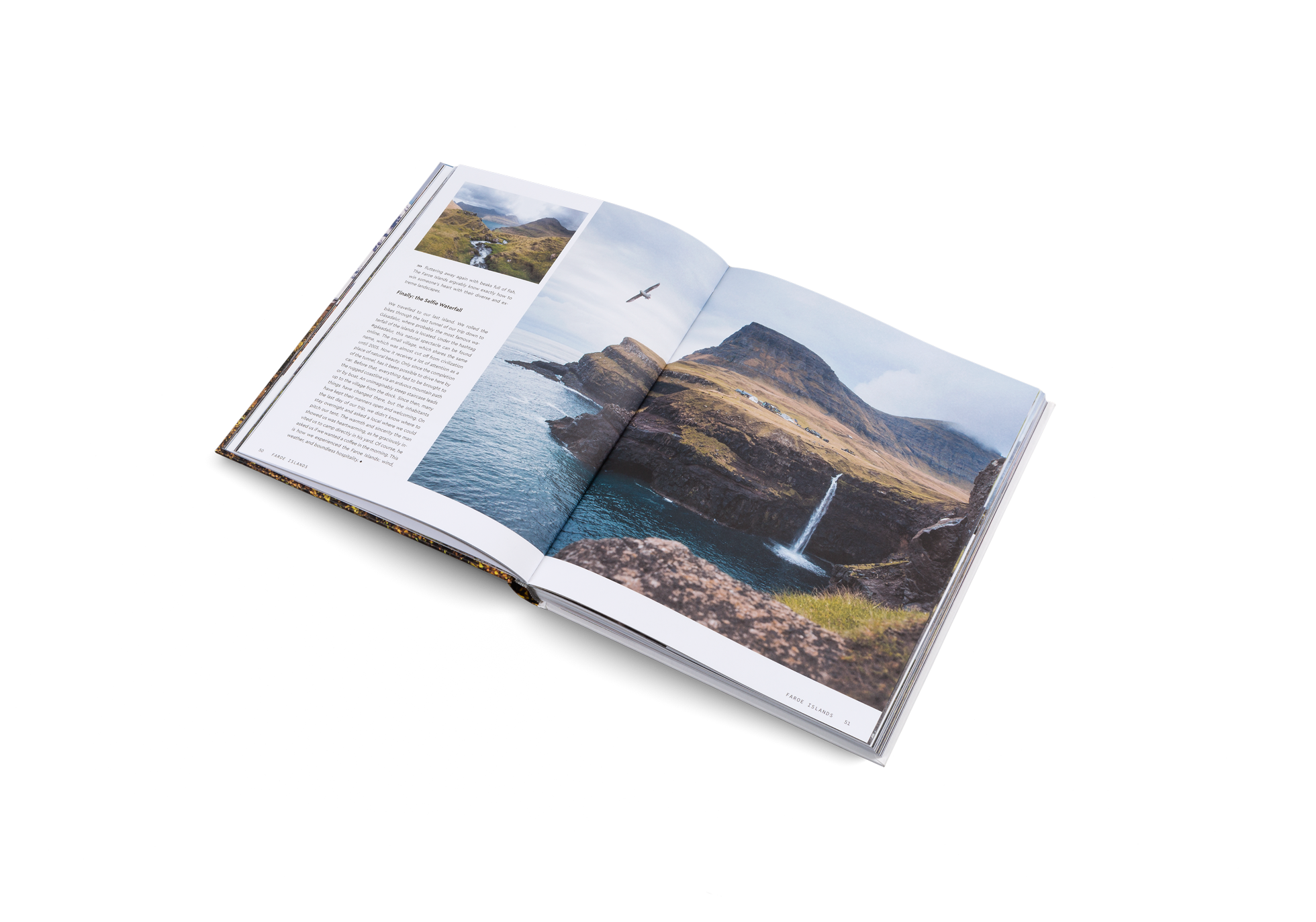 The Selfie Waterfall in the Faroe Islands in Nordic Cycle