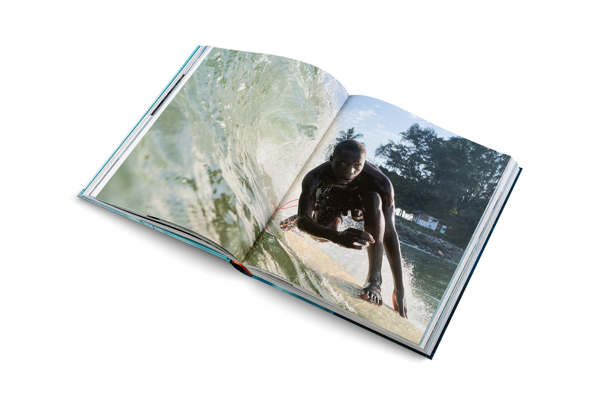 A surf on a wave in The Surf Atlas by gestalten and Luke Gartside