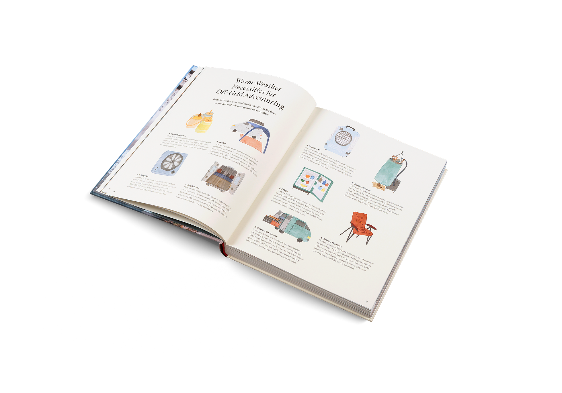 Tools for keeping calm, cool, and critter-free in the heat, so you can make the most of your surroundings and enjoy your vanlife. Find more advice in The Getaways by gestalten.