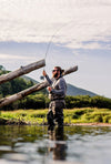 A fly fisher in the river
