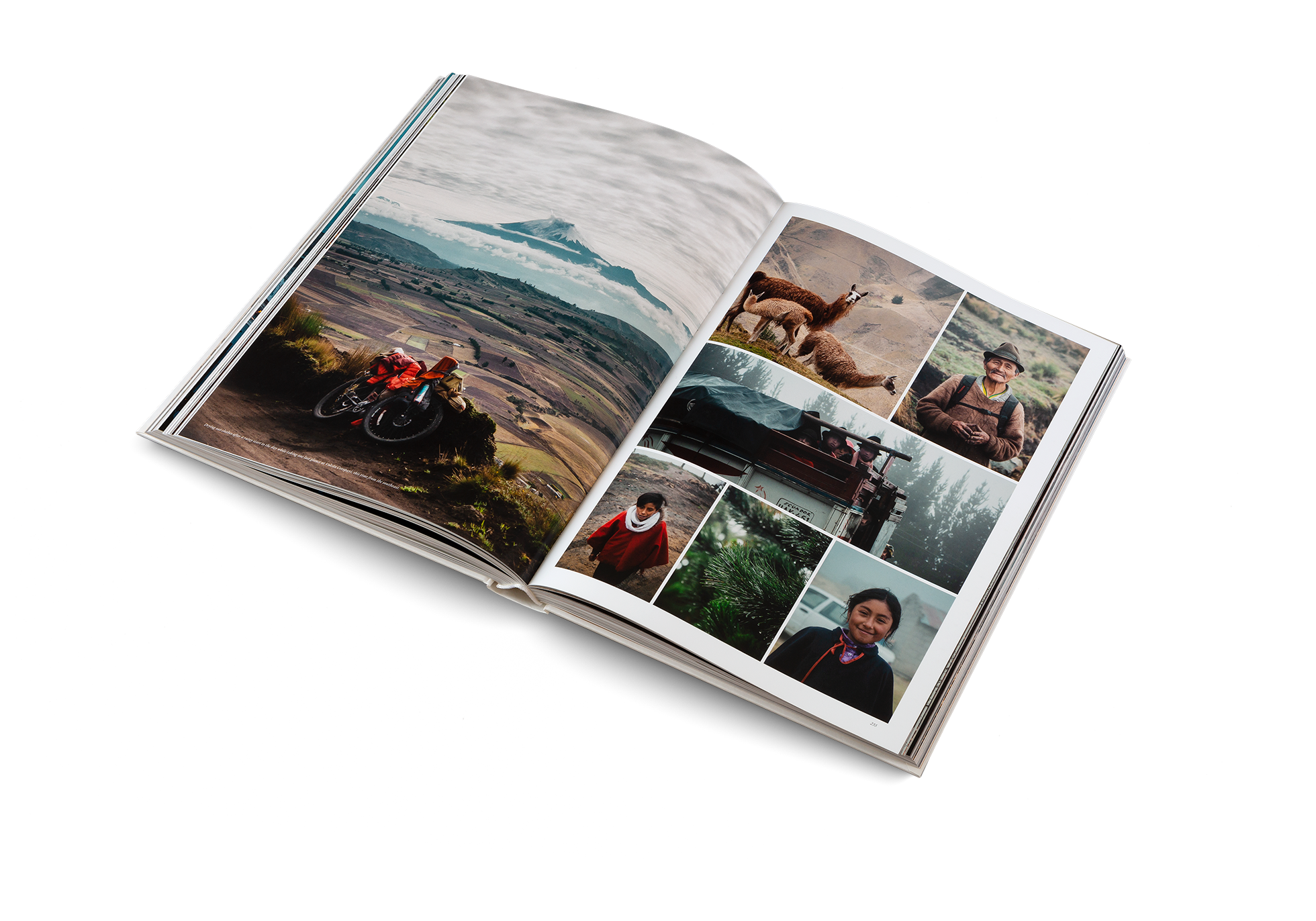 Drying out clothes after a rainy start to the day while taking one last glance at Volcán Cotopaxi, this time from the southeast. Two Years on a Bike is an extraordinary adventure by Martijn Doolaard with gestalten