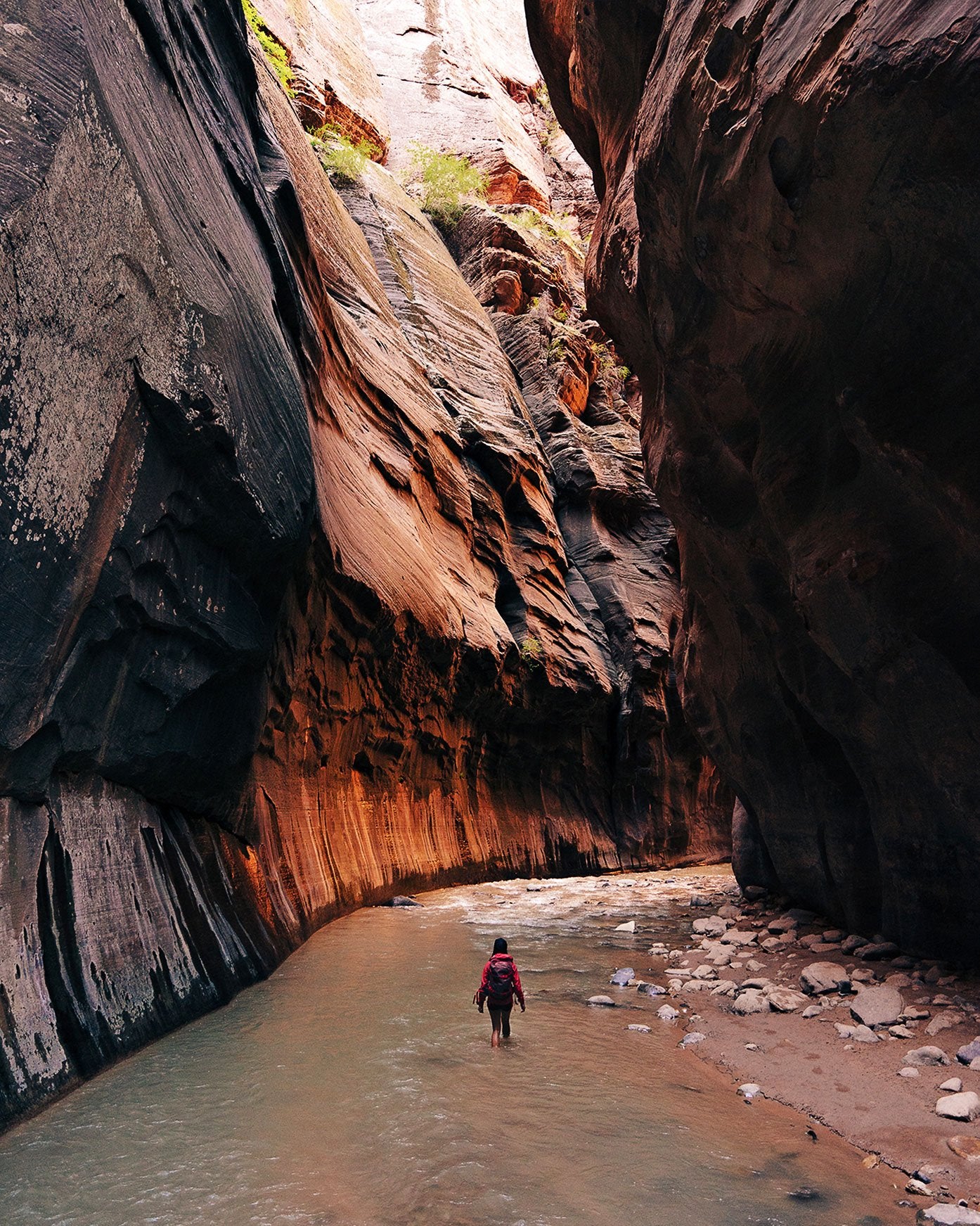 Hiking in a river with Wanderlust