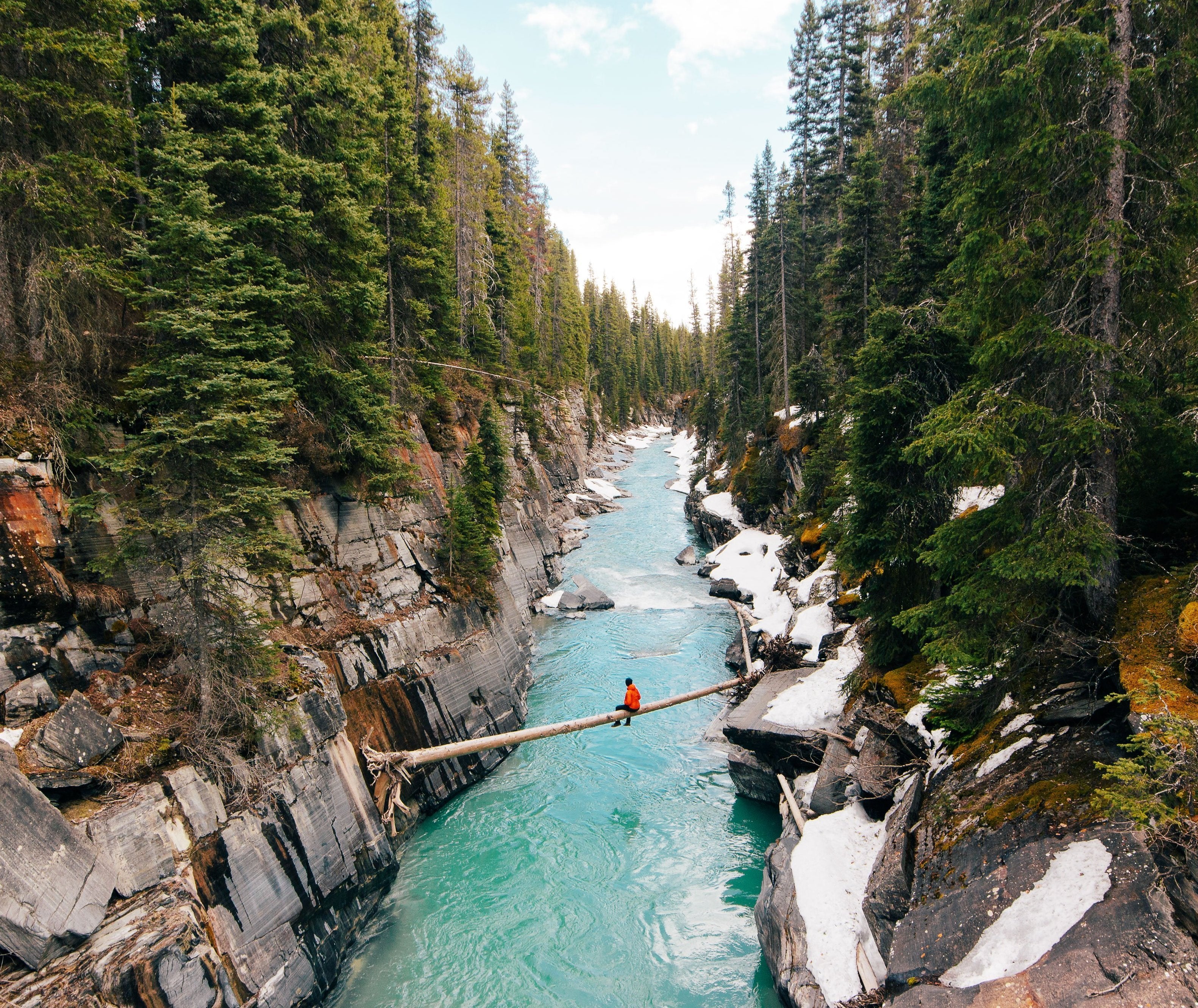 Hiking along a river with Wanderlust