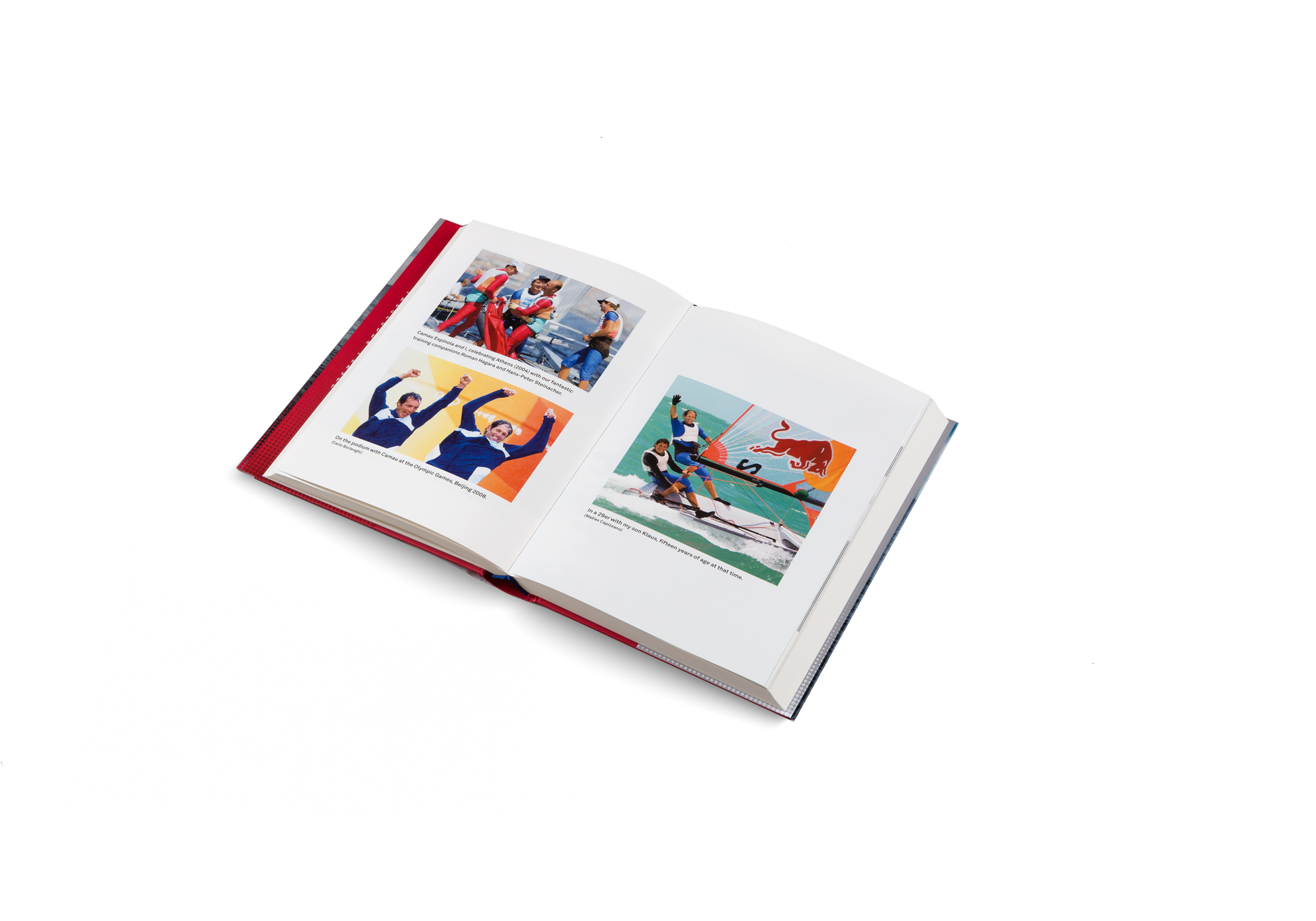 Santiago Lange sailing with his son Klaus, fifteen years of age at that time.