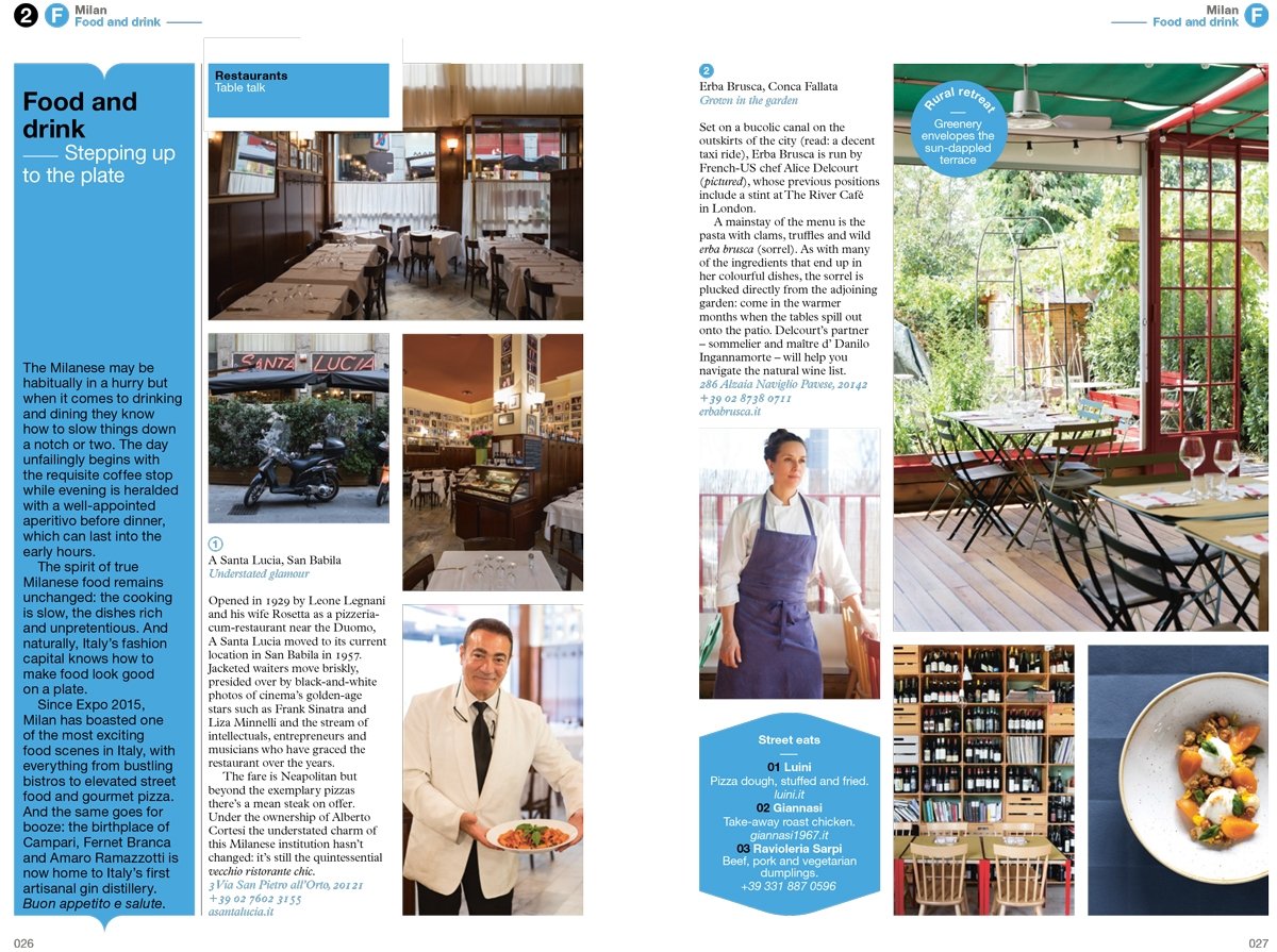 Food and Drink in The Monocle Travel Guide to Milan
