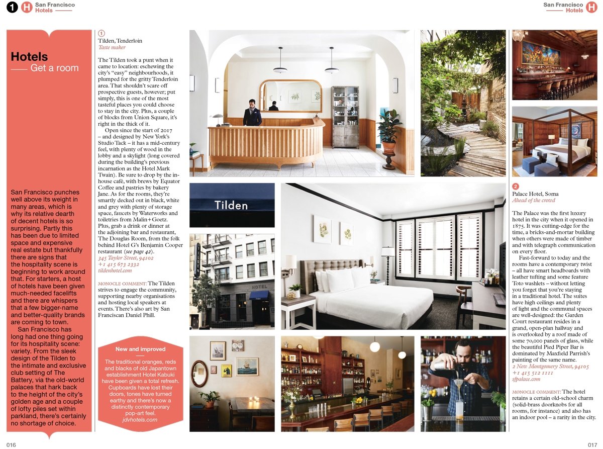 Hotels in The Monocle Travel Guide to San Francisco