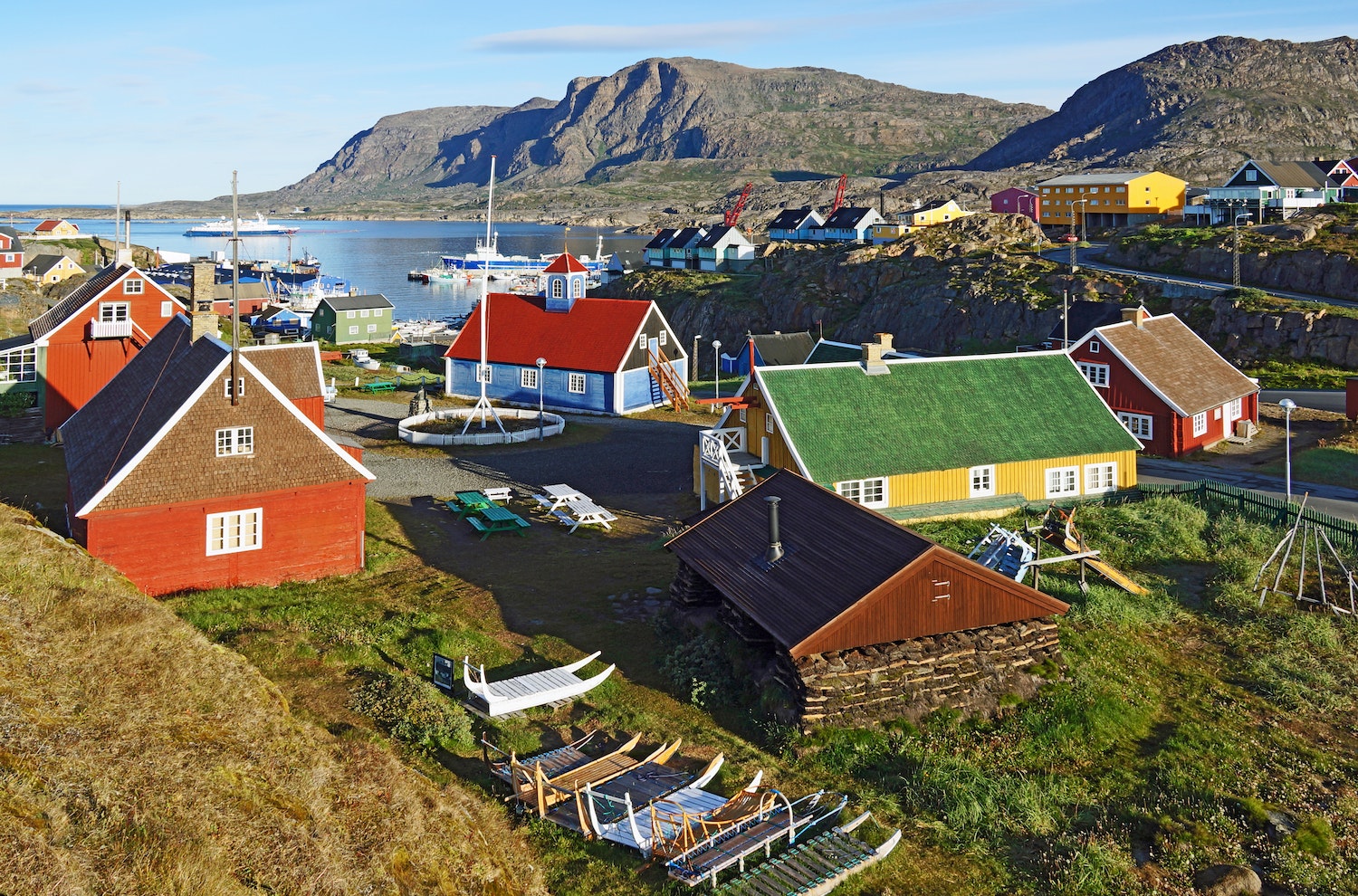 Approximately 80 percent of Greenland is covered by a vast ice sheet. The remaining 20 percent of this ironically named island is a coastal corridor that is mostly ice-free during the summer months. It is here among the sparsely populated bays, inlets, and fjords, that the Arctic Circle Trail (ACT) can be found, a legendary hiking route that traverses the most extensive strip of terra firma in Western Greenland. Discover more in Wanderlust Nordics by gestalten and Cam Honan.