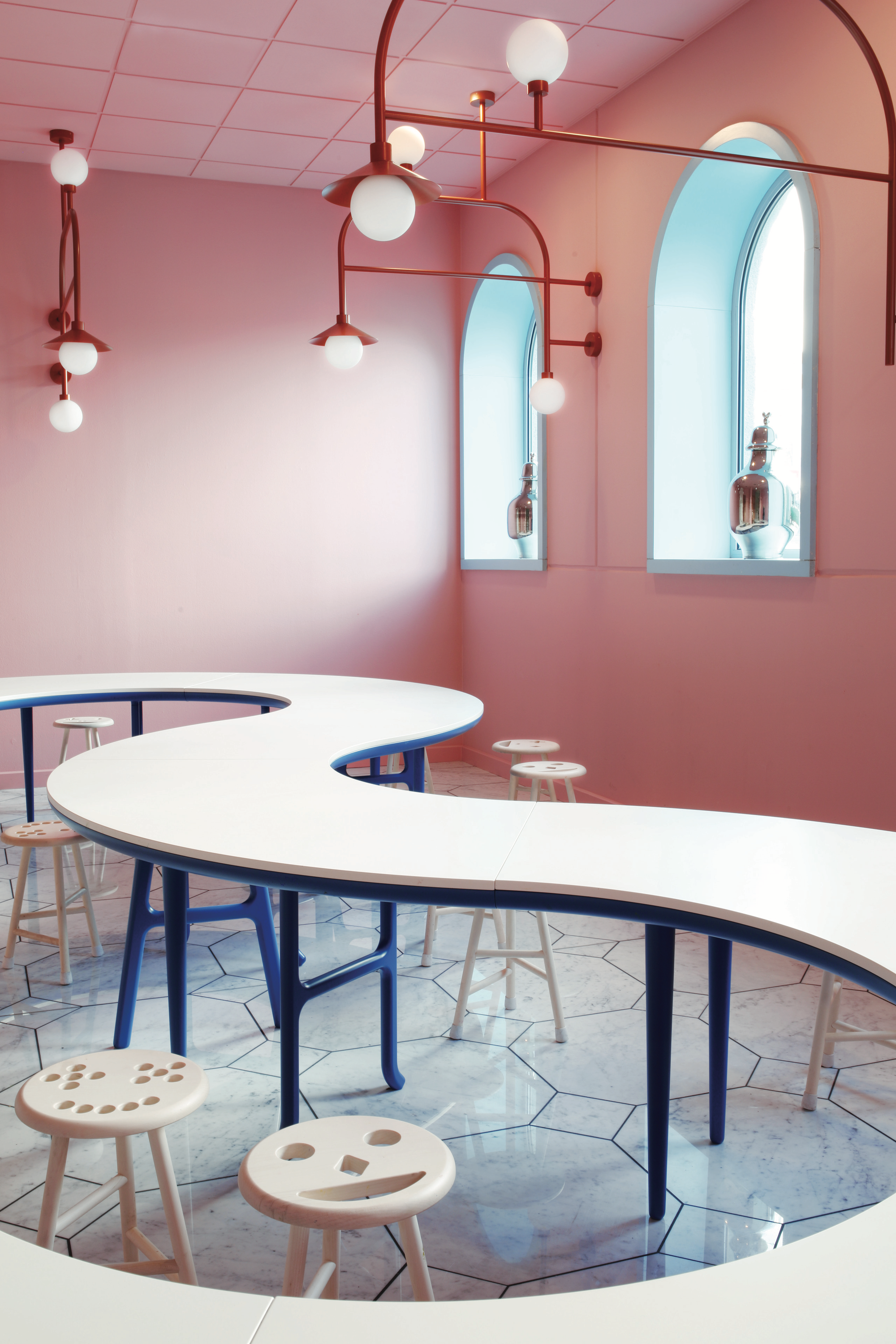 The interior of the Groningen Museum Family Lab was designed by Spanish designer and artist Jaime Hayon.