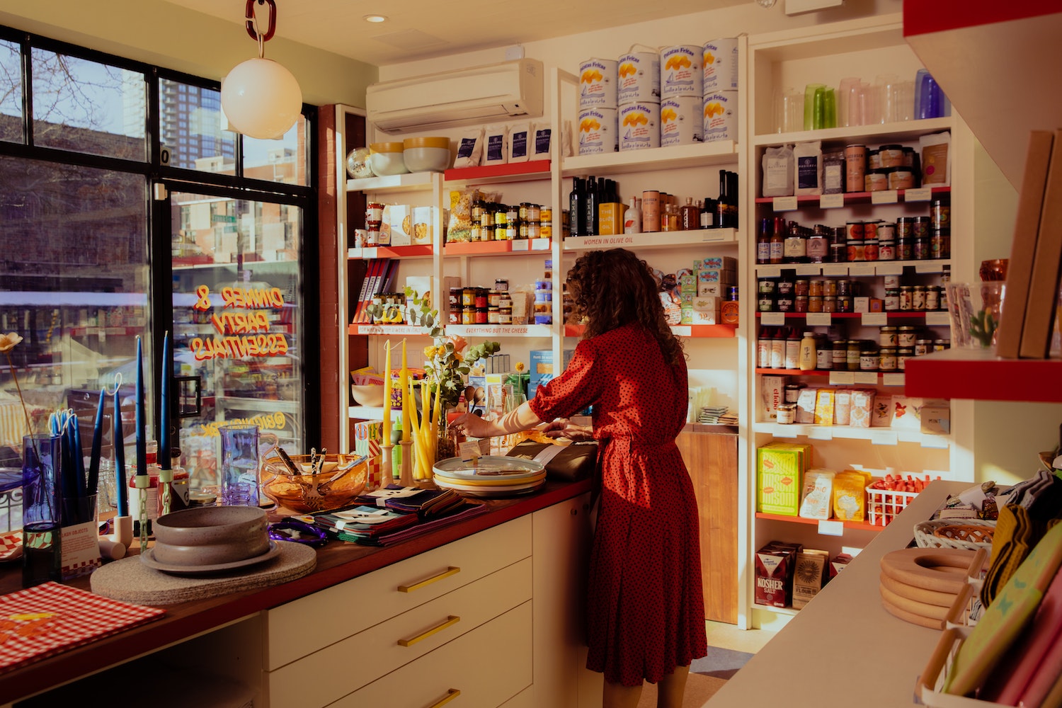 What could be more inviting than a lovingly laid table full of delicacies? To answer that question, Katherine Lewin has whipped up a dazzling store that stocks everything you might need to host a successful dinner party. Big Night’s shelves and refrigerators are stocked with olives, crackers, and deli items ranging from dips to chili oil, all of which are most beautifully served in ceramic bowls, plates, and dishes that are also for sale. Find more about this store in Think Big - Shop Small.