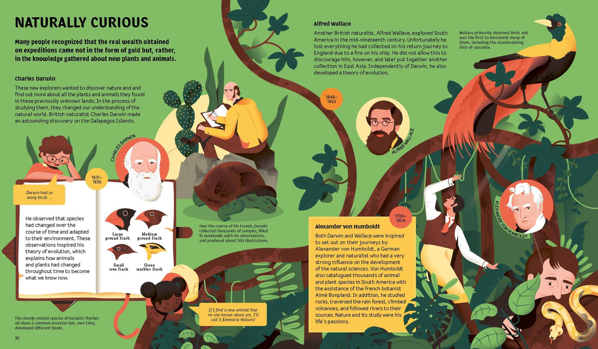 Meet Charles Darwin, Alfred Wallace and Alexander von Humboldt in Explore the World by Little Gestalten