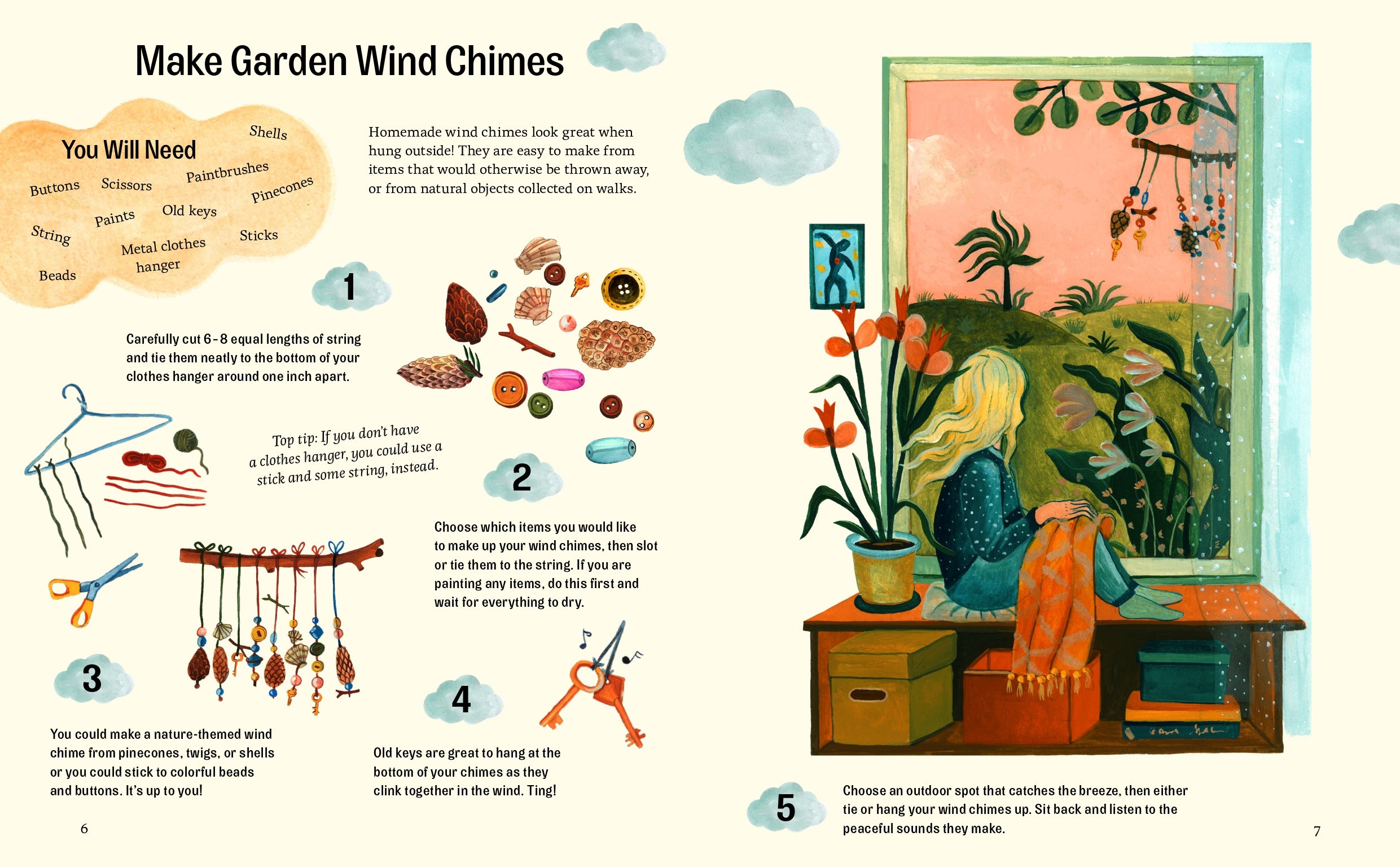 DIscover how to make garden wind chimes with Little Green Fingers by Little Gestalten.