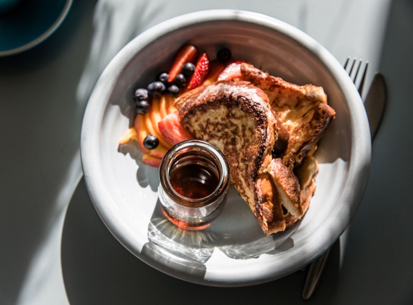 French Toast with Ricotta & Maple Syrup