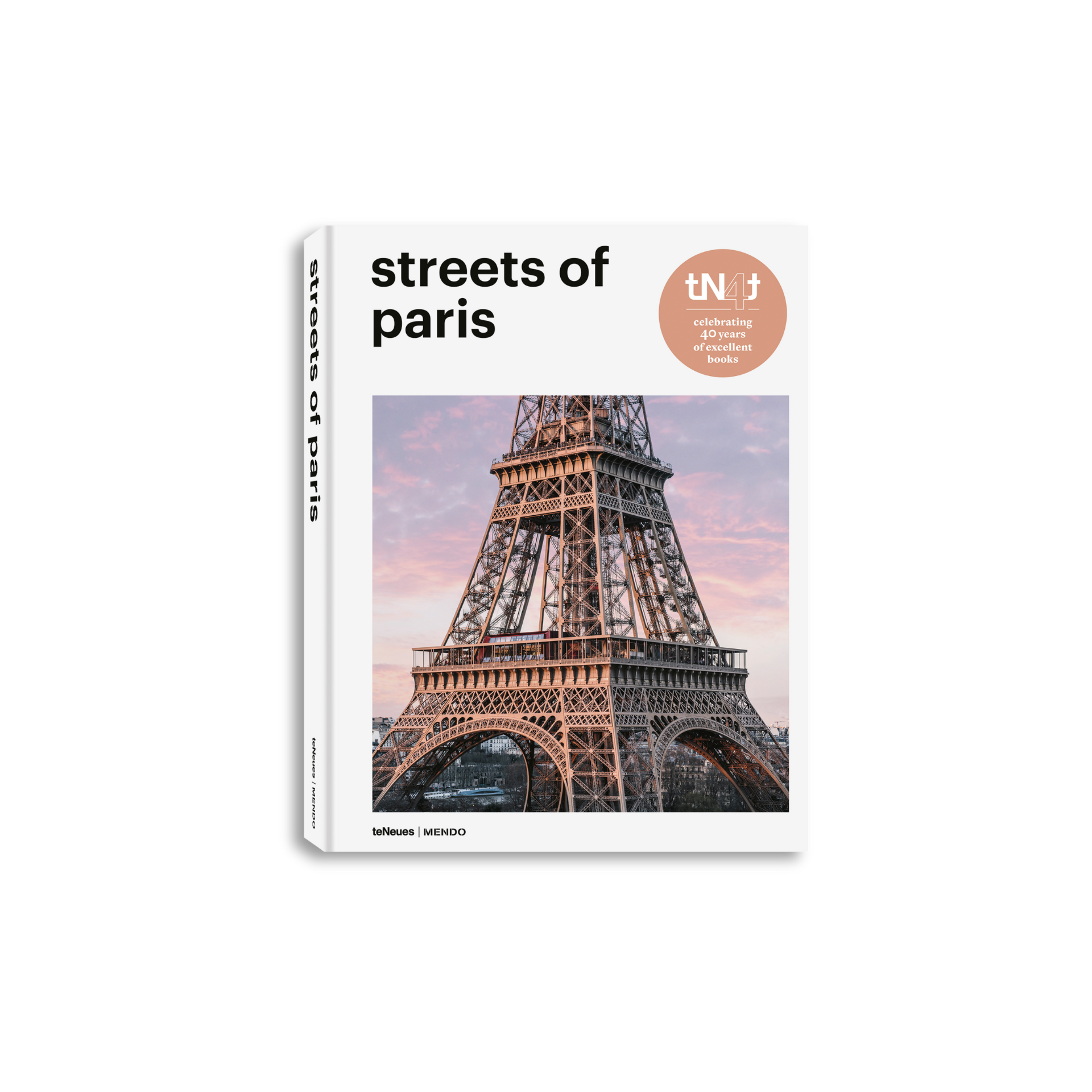 Book cover of 'streets of paris' with Eiffel Tower on a white background