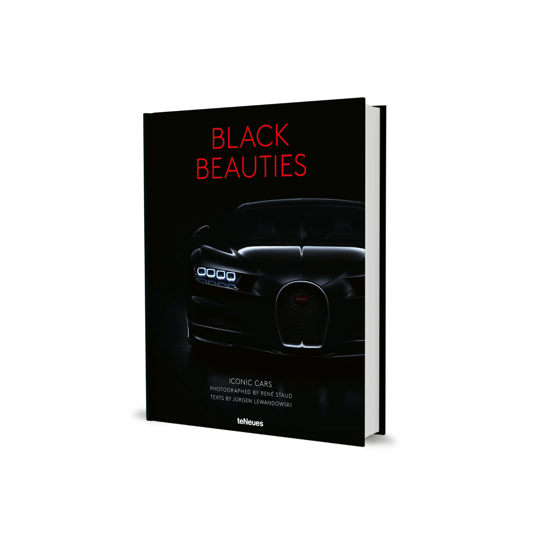 Book titled 'Black Beauties' with a black car silhouette on a white background