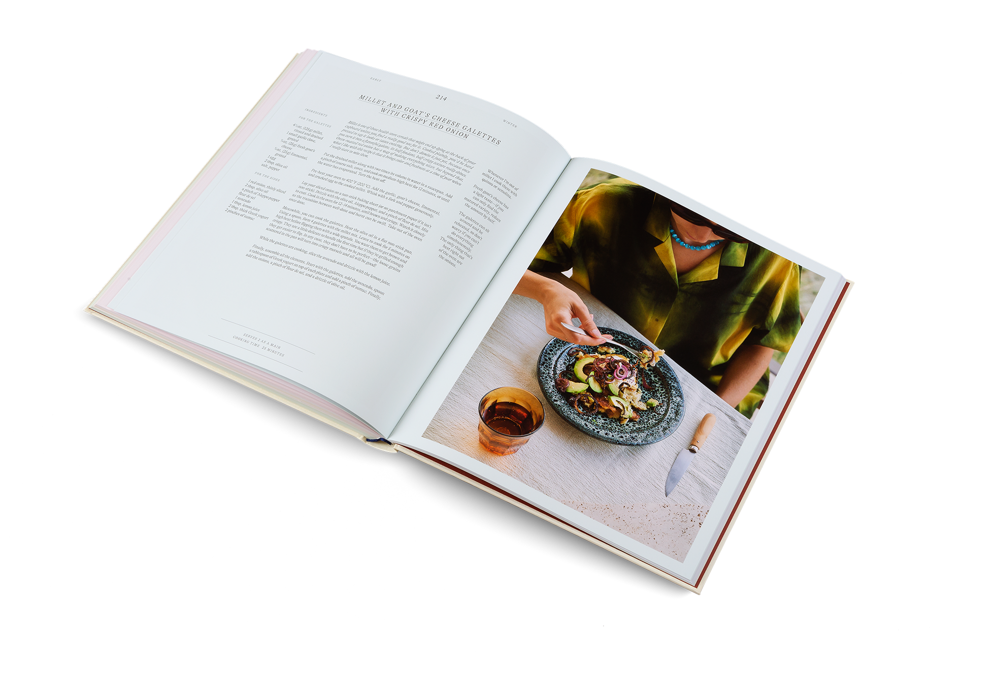 Millet is one of those health-store cereals that might end up dying at the back of your cupboard unless you find a really good use for it. Cooked plainly, you’ d be hard pressed to say it looks or tastes enticing. Oven-roasted red onion has a way of making everything nicer, but beyond that, what Paule Chardin likes with this recipe is that it brings color and freshness at a time of year when she really starts to miss them.