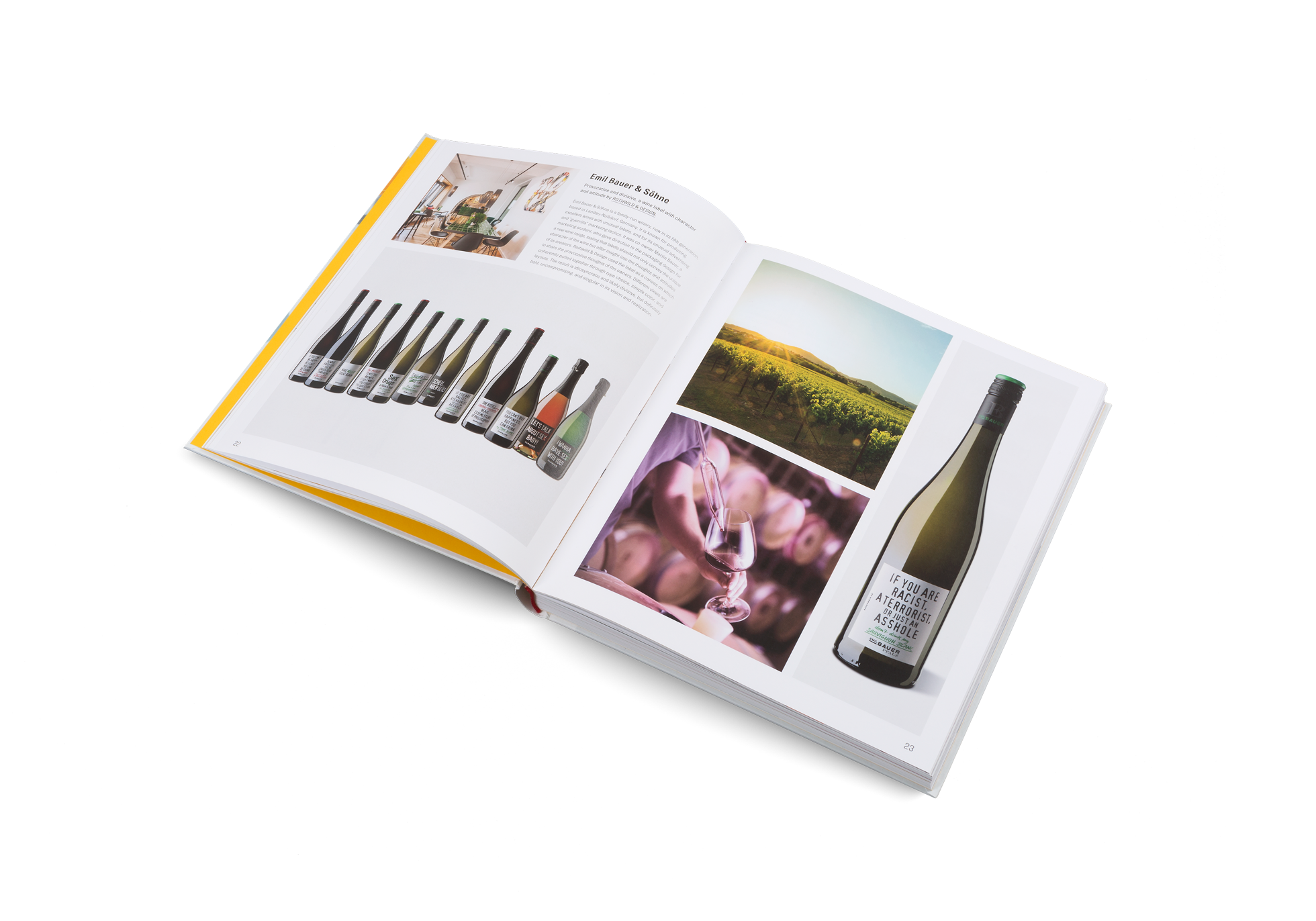 Emil Bauer & Söhne has a provocative and divisive wine label with character and attitude by ROTHWILD & DESIGN.