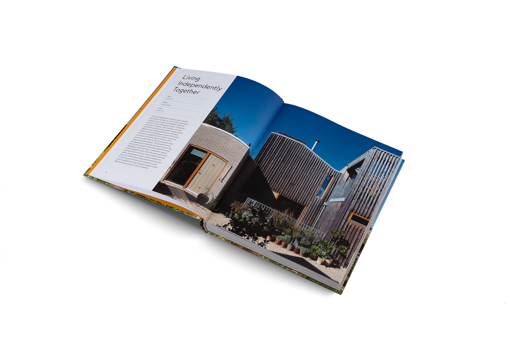 A former kindergarten block has been radically transformed into the city’s first cohousing project: Copper Lane provides an affordable model for communal living, while supporting an intentional community of families. The cluster of homes is arranged around a central courtyard positioned on the aboveground floor, with a continuous perimeter of communal gardens that wraps around the property. Learn how to live independently together in Come Together by gestalten,