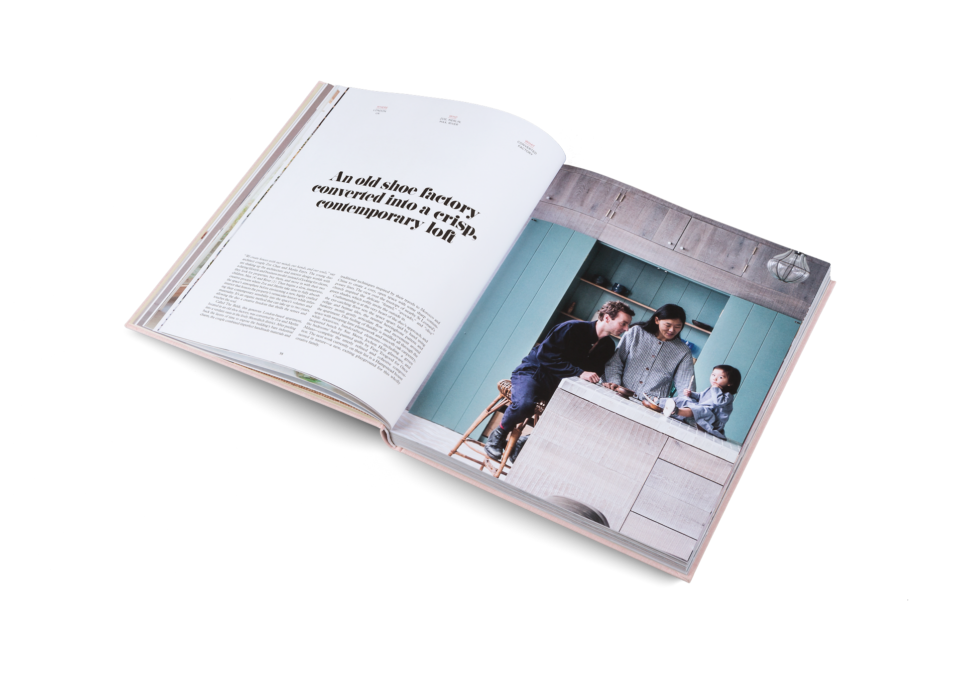 This old shoe factory converted into a crisp, contemporary loft is featured in Inspiring Family Homes by MilK Magazine and gestalten