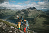 A family hiking in the mountain in Family Adventures by gestalten
