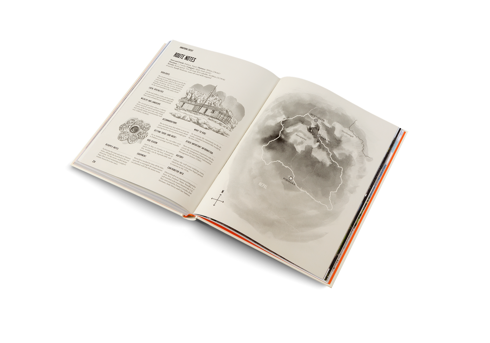 The Annapurna circuit is roughly divided in two by the Thorong La pass, which is the crux of the route thanks to its 5,416m (17,769ft) peak. Going clockwise, the section between Muktinath and Manang is considered to be the most beautiful in the entire circuit. Eileen Schwab, an experienced bikepacker from New Zealand describes her experience in Grand Bikepacking Journeys edited by Stefan Amato.