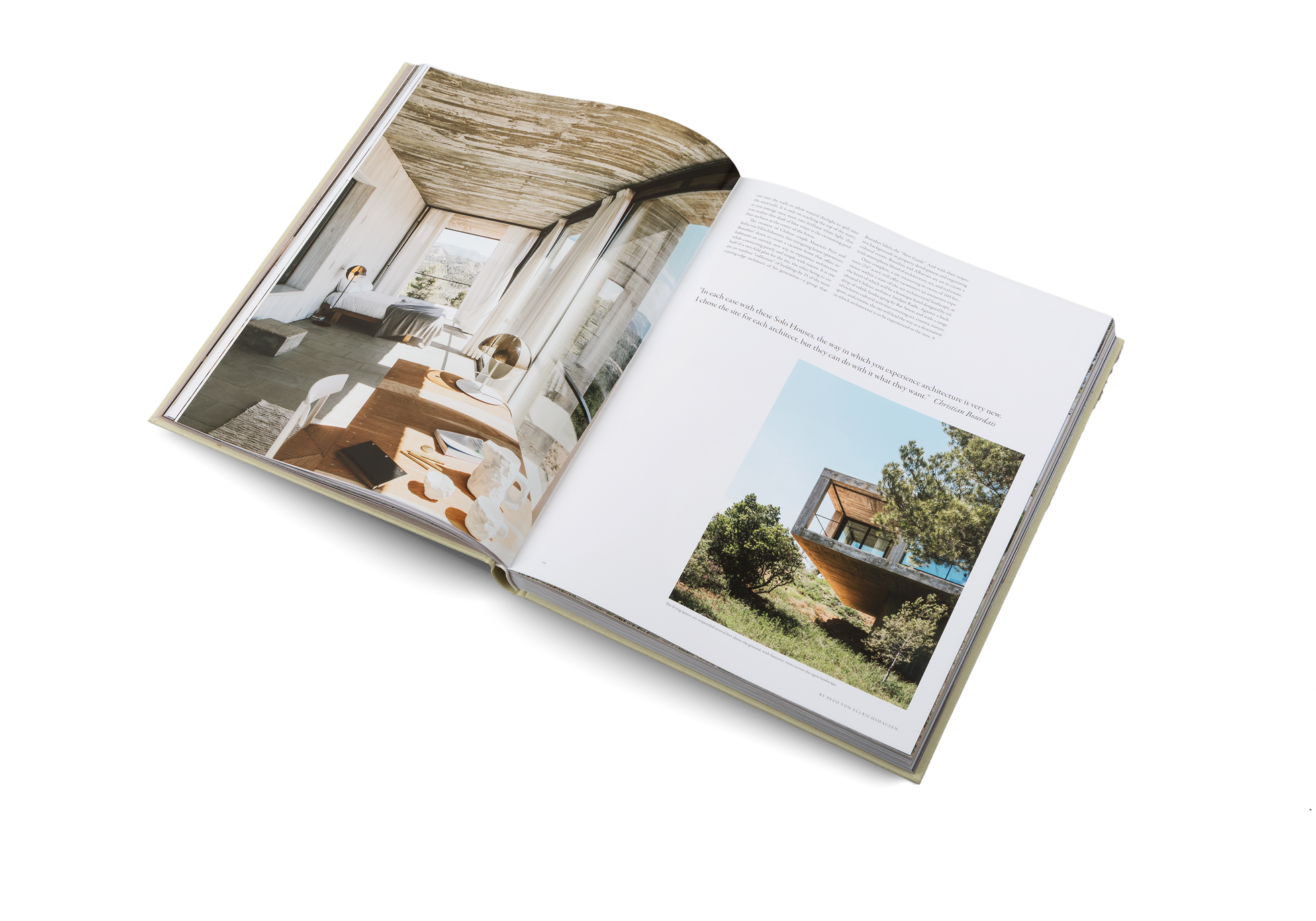 Solo Pezo is a beautiful example of a house connecting with Nature in a pure and simple way by Pezo von Ellrichshausen. The house is featured in Living In by gestalten and Openhouse