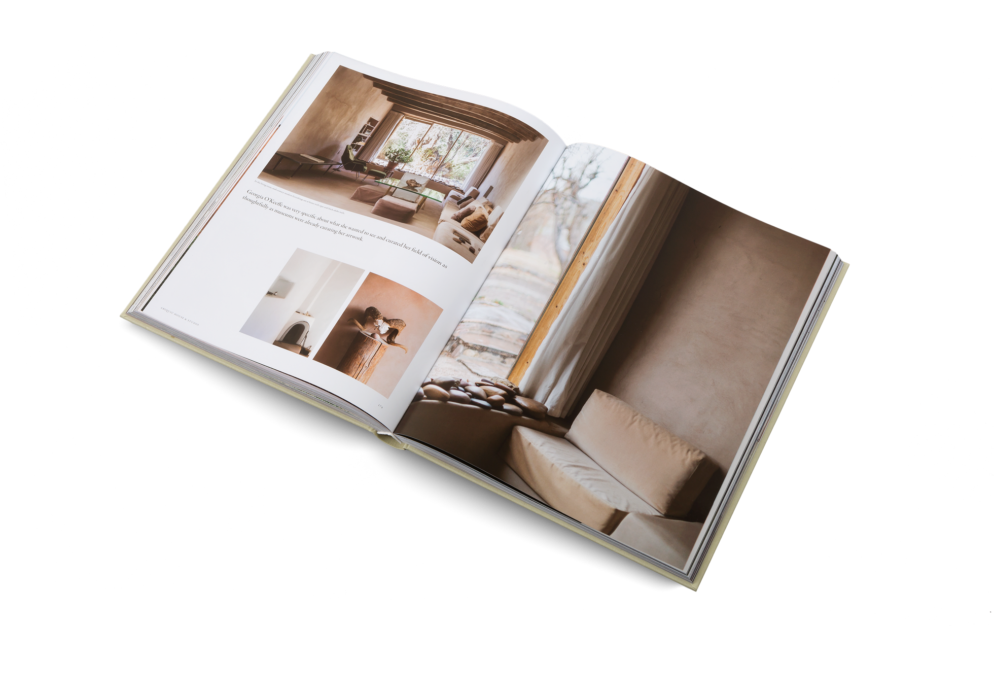 Georgia O’Keeffe was very specific about what she wanted to see and curated her field of vision as thoughtfully as museums were already curating her artwork. Her house appears in Living In by gestalten and Openhouse