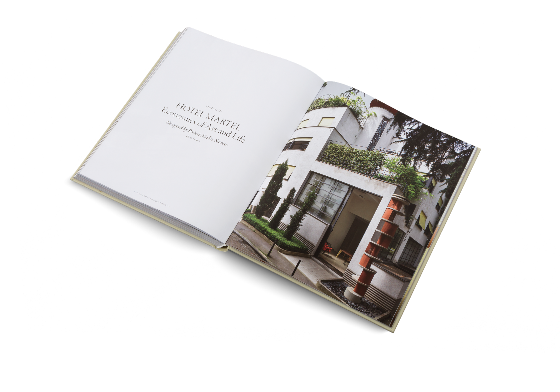 Hotel Martel in Paris was designed by Robert Mallet-Stevens. It is described in Living In by gestalten and Openhouse