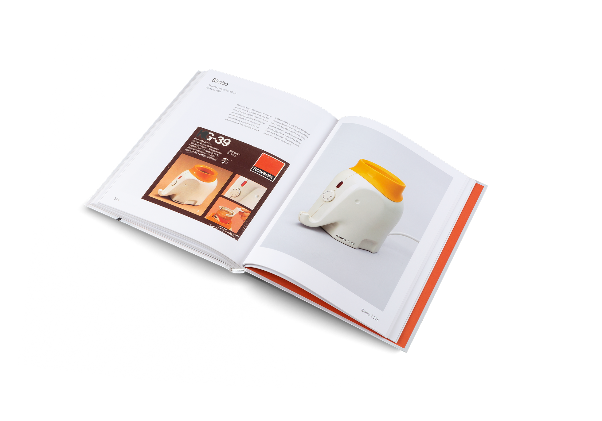 Rowenta’s early-1980s solution to heating up milk, formula, and baby food, took the form of a plastic elephant. Glass bottles and jars are simply placed into its cylindrical compartment, where the temperature is controlled by a circular dial on the elephant’s trunk. This charming product is often credited to Luigi Colani, the German industrial designer who created everything from trucks to coffee cups. Read more about it in Soft Electronics by gestalten