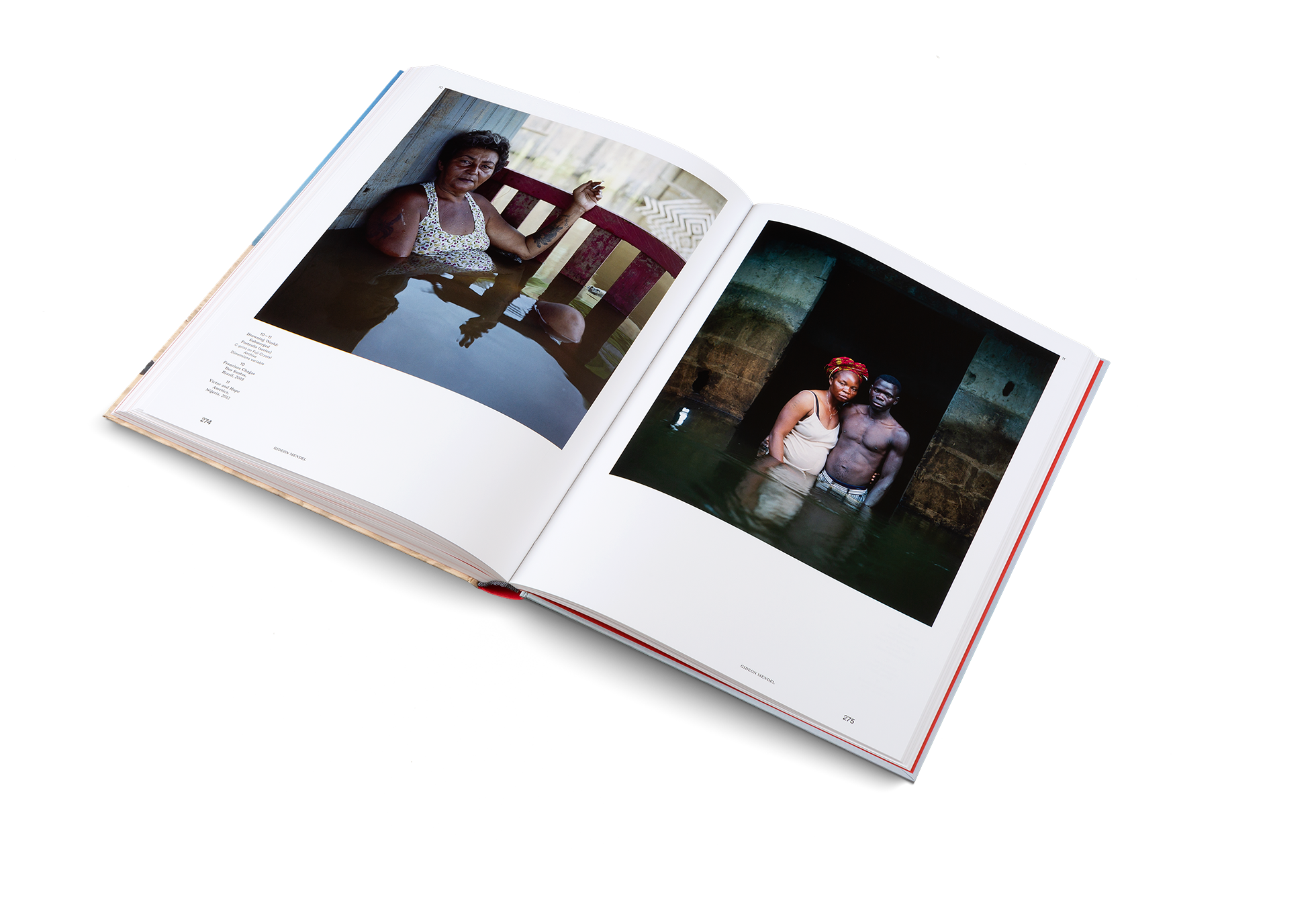 Two pictures by Gideon Mendel featured in The Art of Protest, a book abut political art.