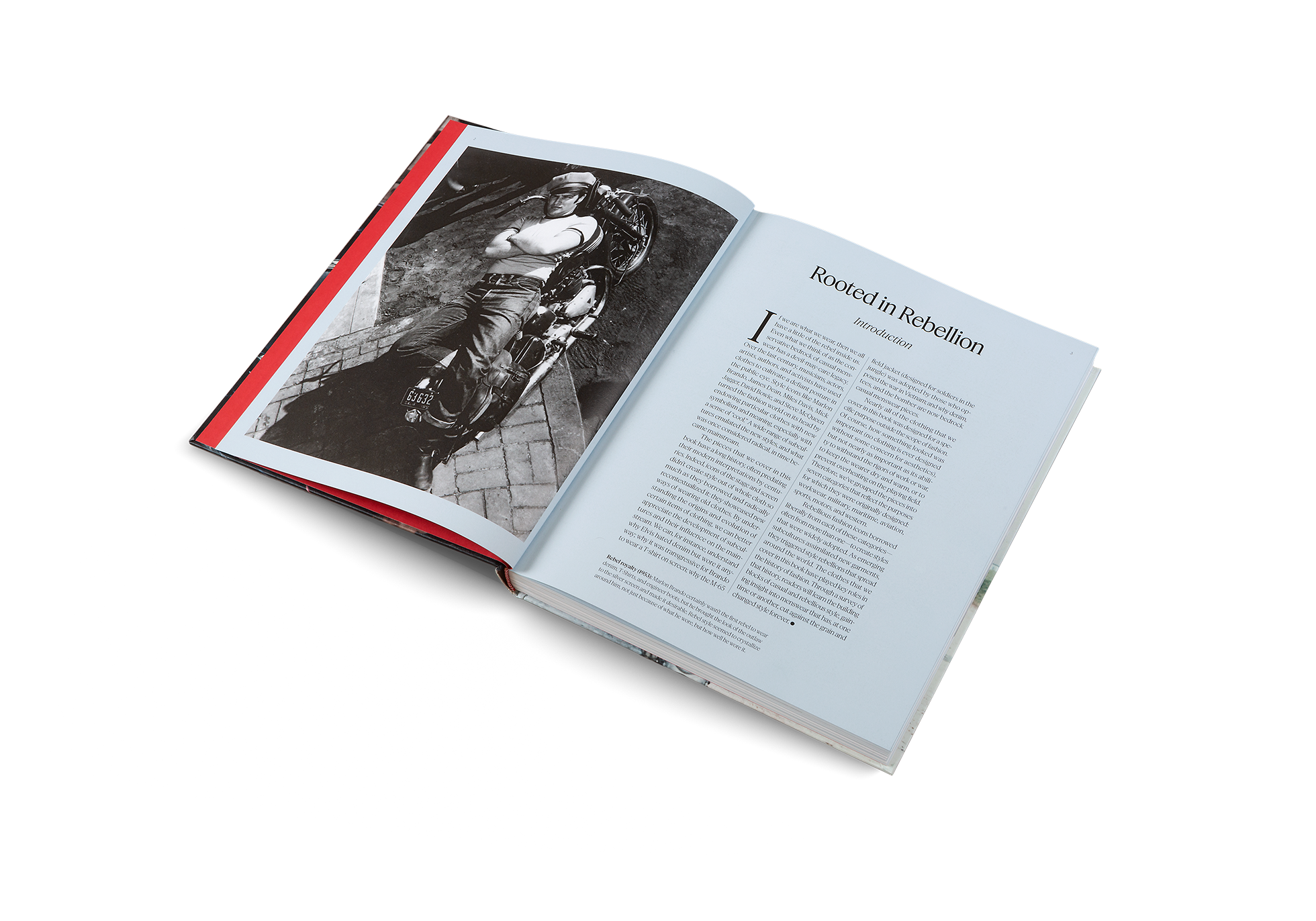 Over the last century, musicians, actors, artists, authors, and activists have used clothes to cultivate a defiant posture in the public eye. Style icons like Marlon Brando, James Dean, Miles Davis, Mick Jagger, David Bowie, and Steve McQueen turned the fashion world on its head by endowing particular clothes with new symbolism and meaning, especially with a sense of “cool.” A wide range of subcultures emulated the new styles, and what was once considered radical, in time became mainstream.