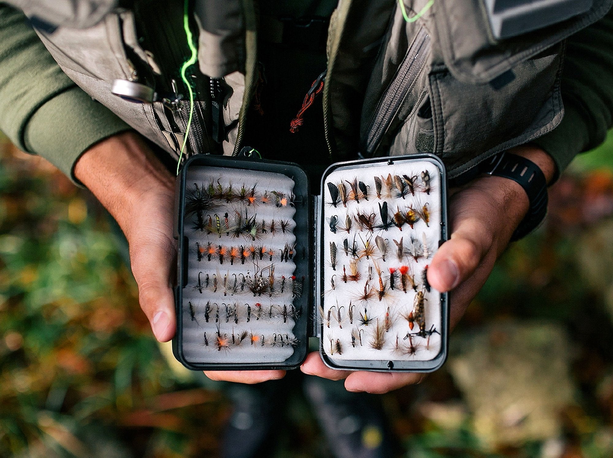 Materials and flies needed to fly fish in The Fly Fisher