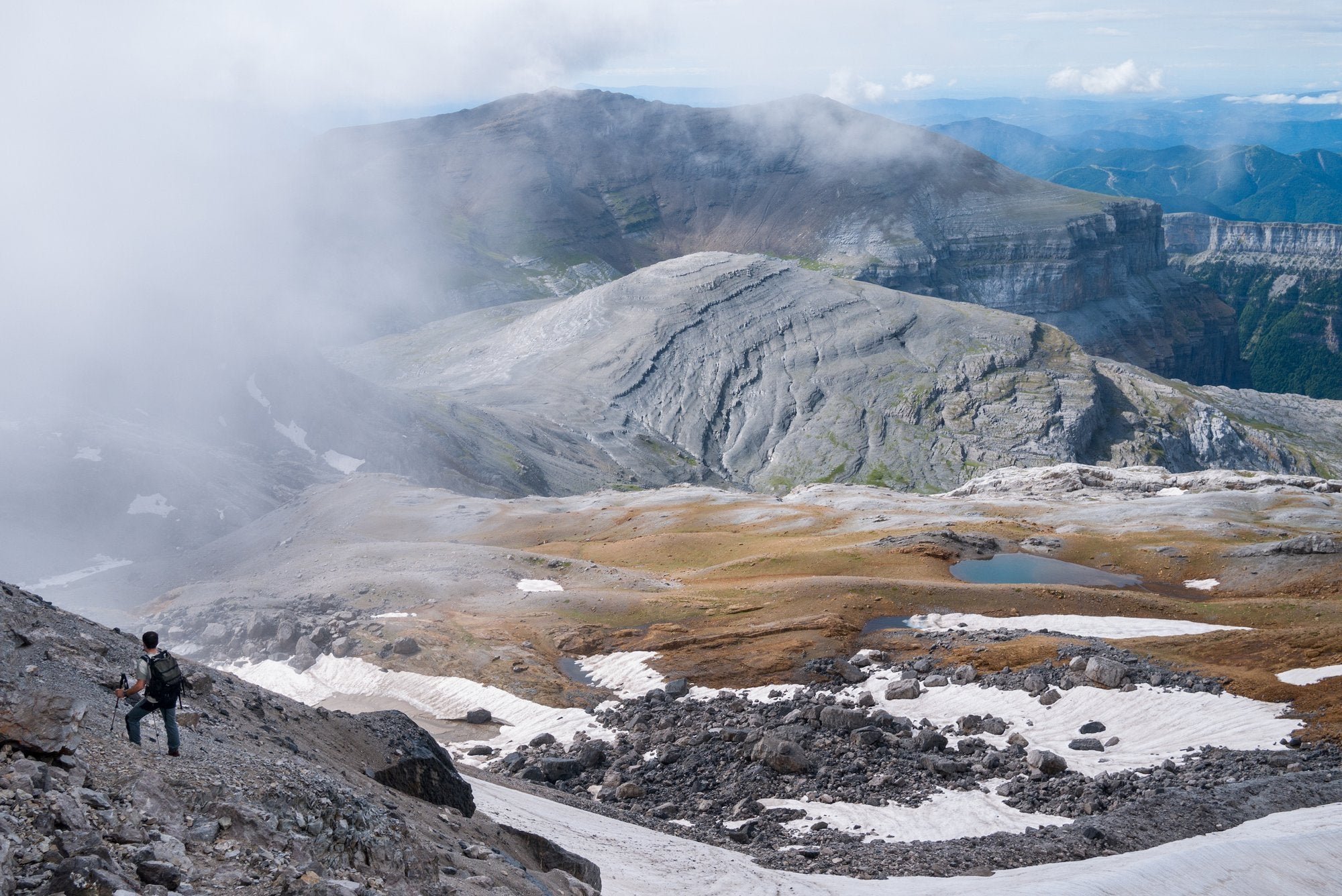 View south towards Ordesa from the climb of a nearby peak in Wanderlust Europe by gestalten