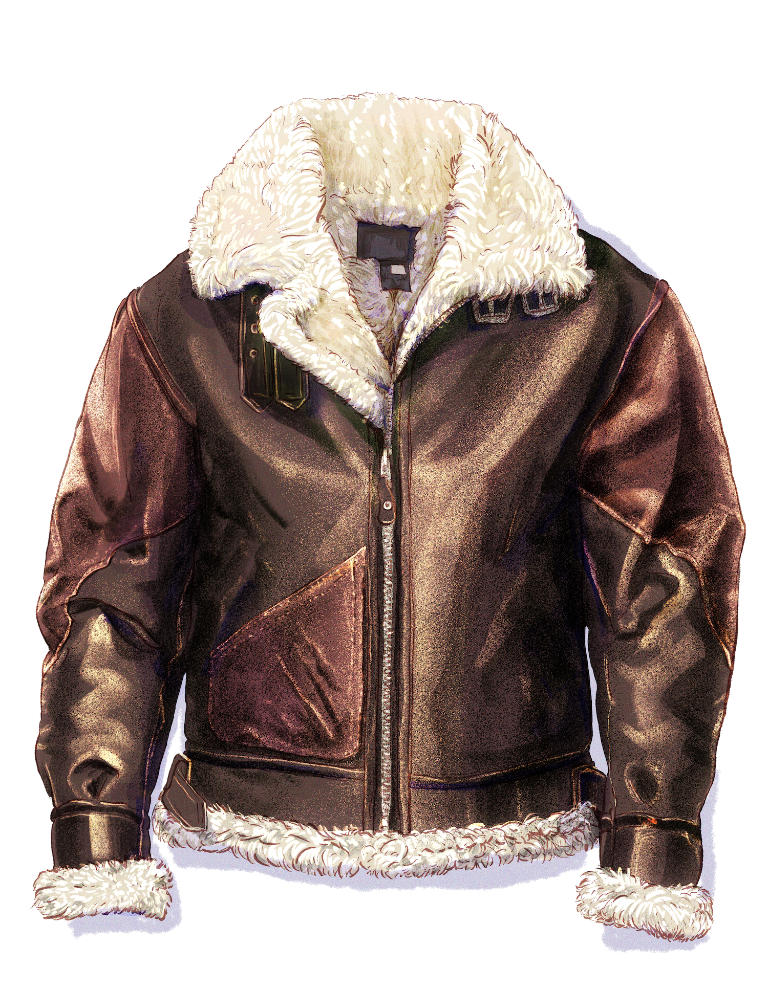 Built like tanks but made for the skies, the shearling bombers were designed for frigid cockpits. They can handle whatever you can throw at them. Learn more about it The Rebel's Wardrobe a book by gestalten.