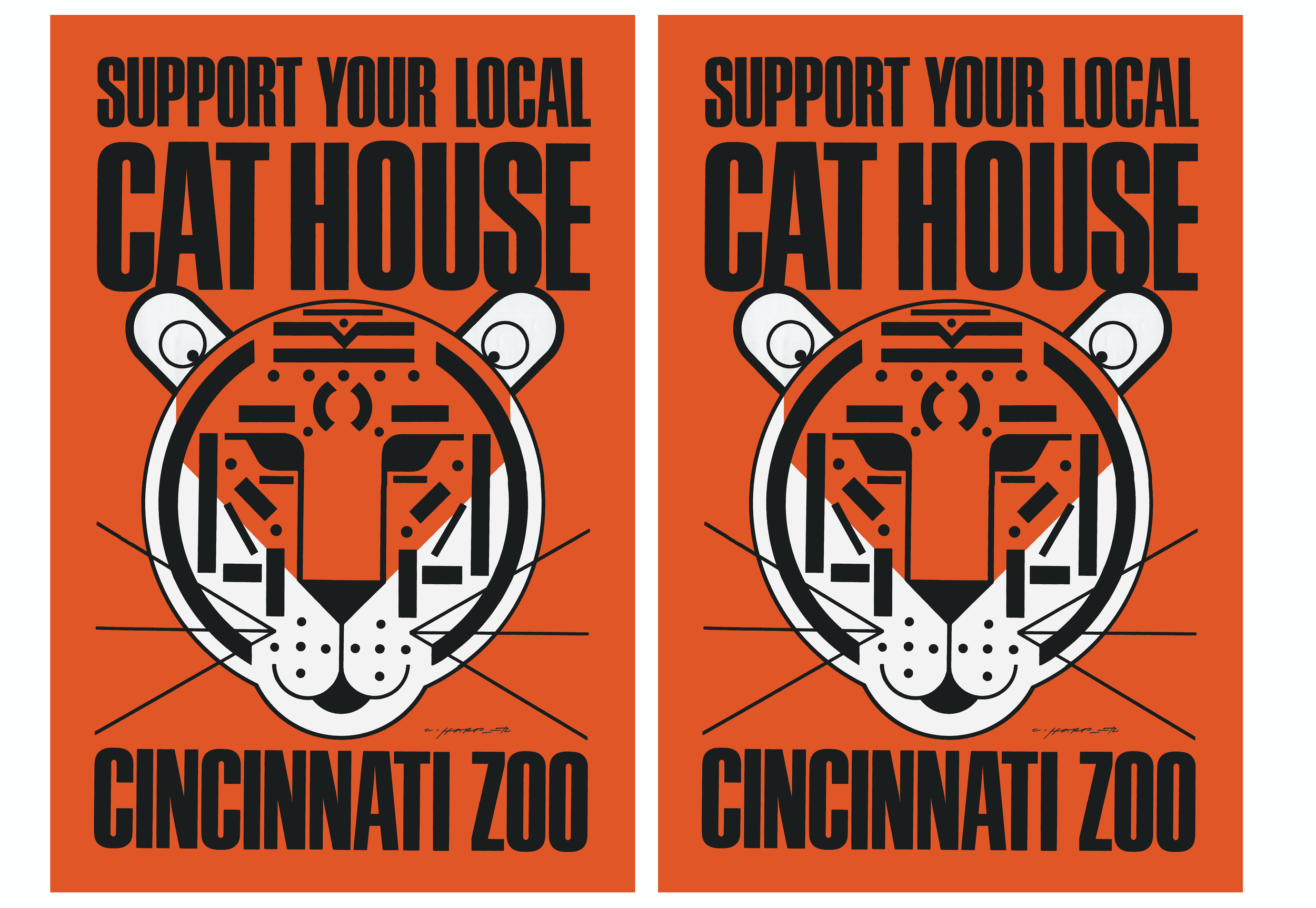 A print by Charley Harper for the Cincinnati Zoo.