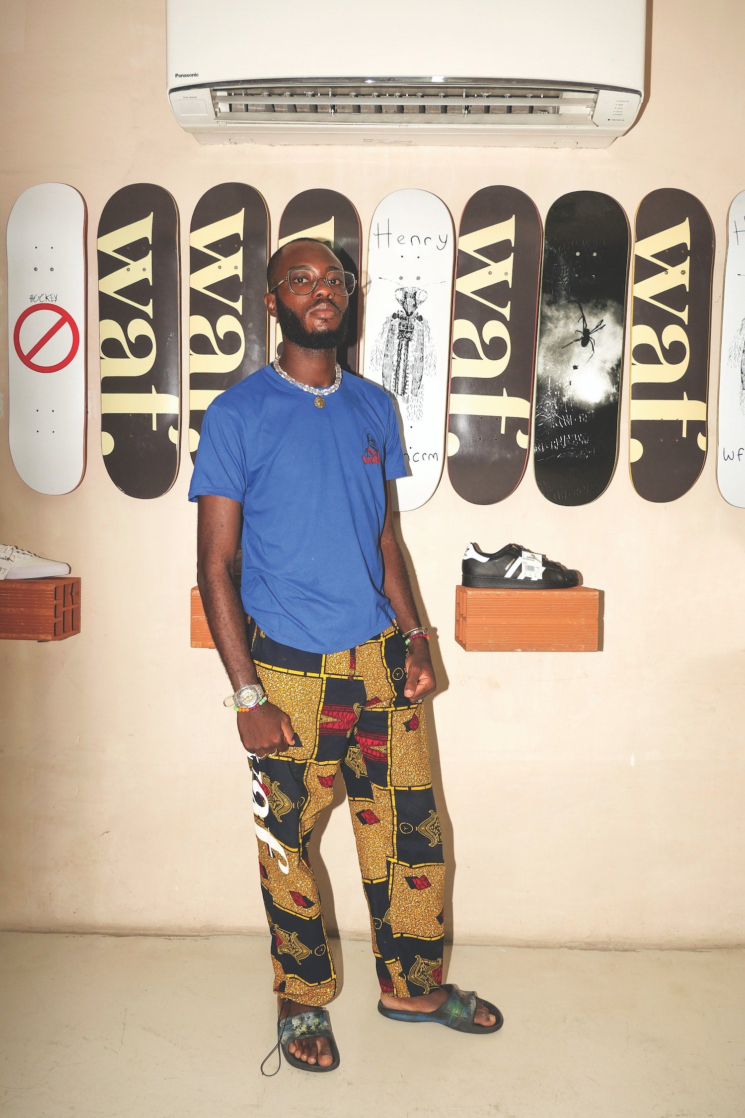 People claim that Nigeria's capital, Lagos, is the biggest city in the world without a proper skate park. With a population of more than 15 million people – making it Africa's most populous city – they're most probably right. But, over the past few years and despite the generally poor roads and infrastructure of the city, one of the world's most exciting skate scenes has emerged – largely because of the efforts of one man, Jomi Marcus-Bello, and the brand he founded in 2012, WAFFLESNCREAM.