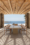 For the design of this summer house on the Greek island of Serifos, Athens-based Sinas Architects looked to the austere rocky landscape for inspiration: the steep slopes with thorny bushes, the large rock formations, and, in particular, the xerolithies. The Project Xerolithi is featured in The Mediterranean Home an architecture book by gestalten.